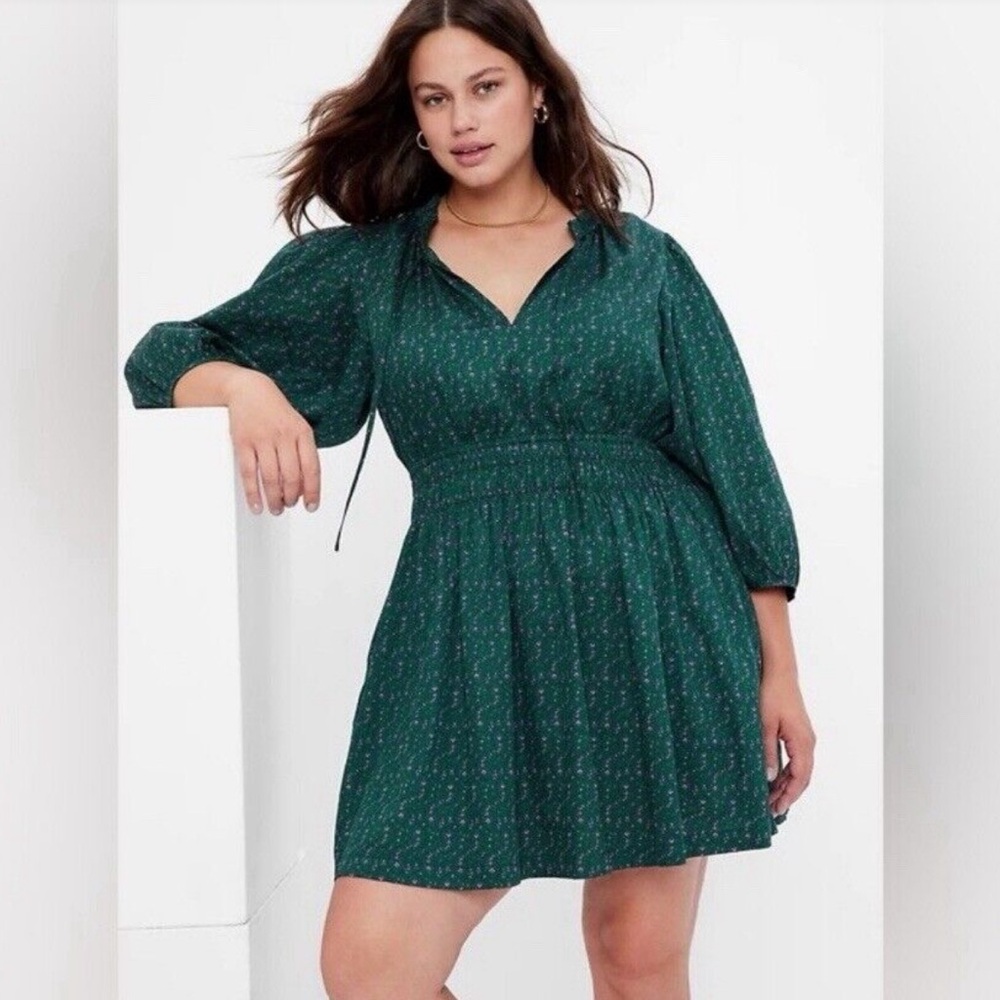 GAP Smocked Waist Puff Mini Dress. NWOT